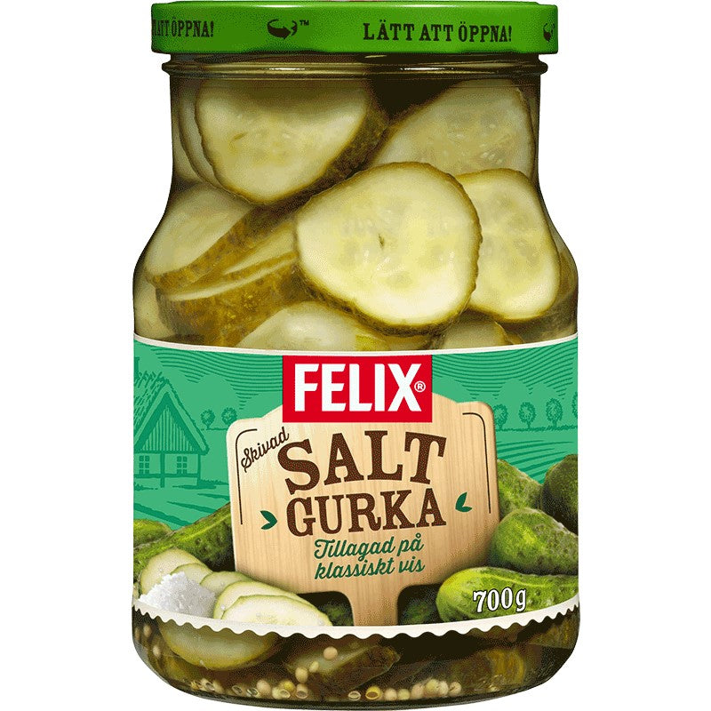 Saltgurka Skivad Felix 700g